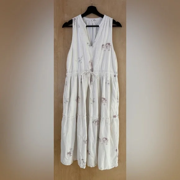 Splendid Livia Floral Split Neck Midi Dress - Picture 7 of 14